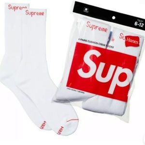 White supreme socks 1 pair
